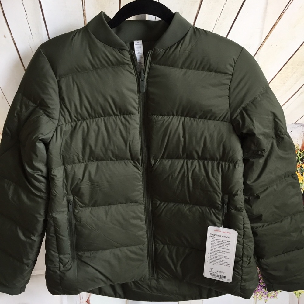 NWT PESTO GREEN LULULEMON WEIGHTLESS WONDER JACKET - Picture 4 of 8